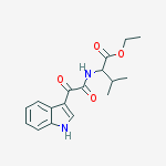 Ethyl 2-[[2-(1h-indol-3-yl)-2-oxoacetyl]amino]-3-methylbutanoate molecular structure