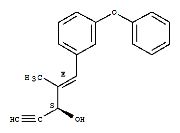(1E,3S)-2-methyl-1-(3-phenoxyphenyl)pent-1-en-4-yn-3-ol molecular structure